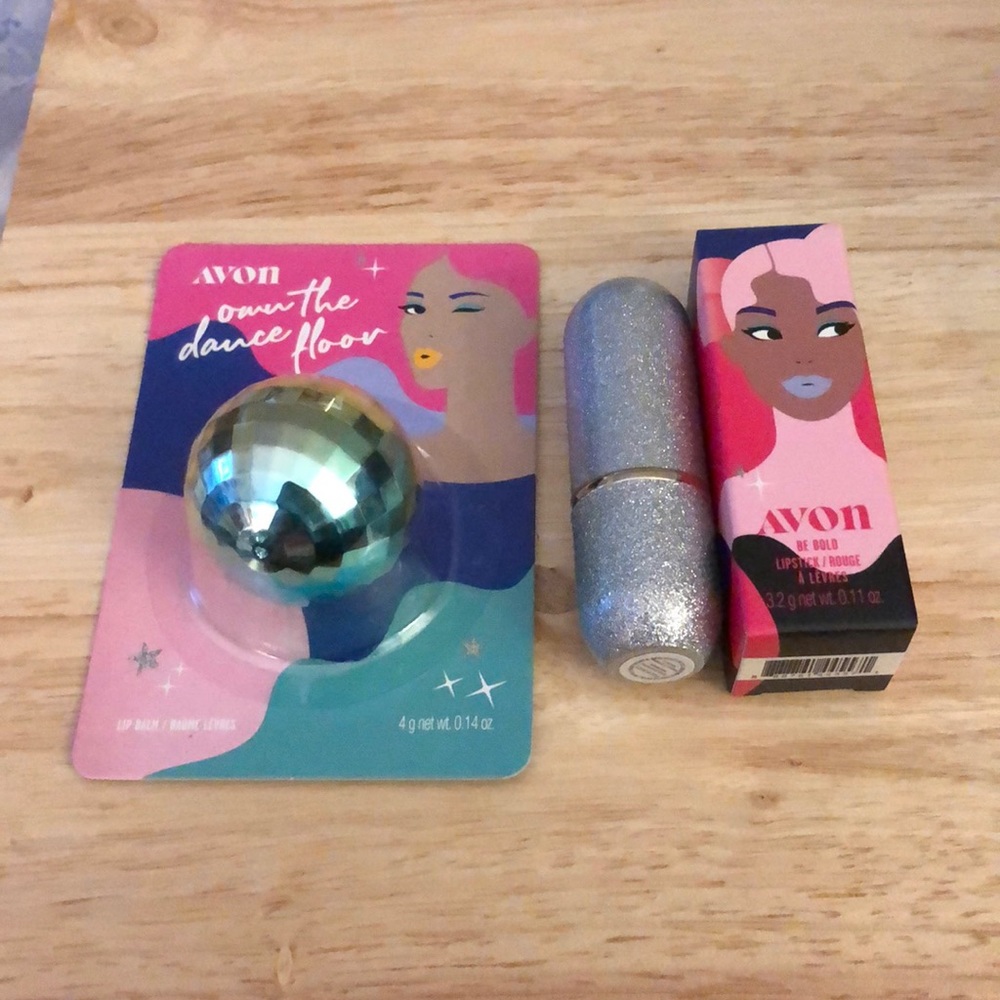Avon Disco Ball Lip Gloss Power Pink Lipstick